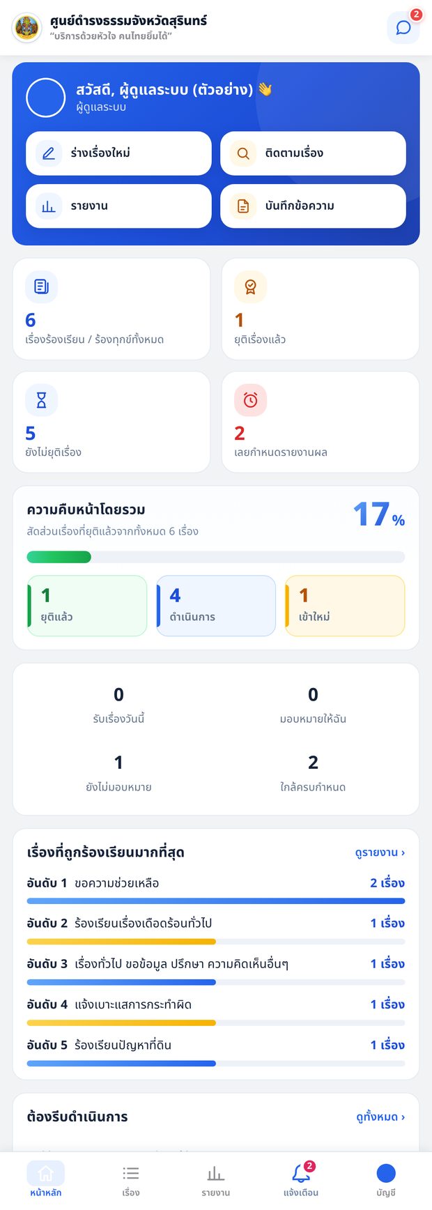 หน้าหลักบนจอมือถือ